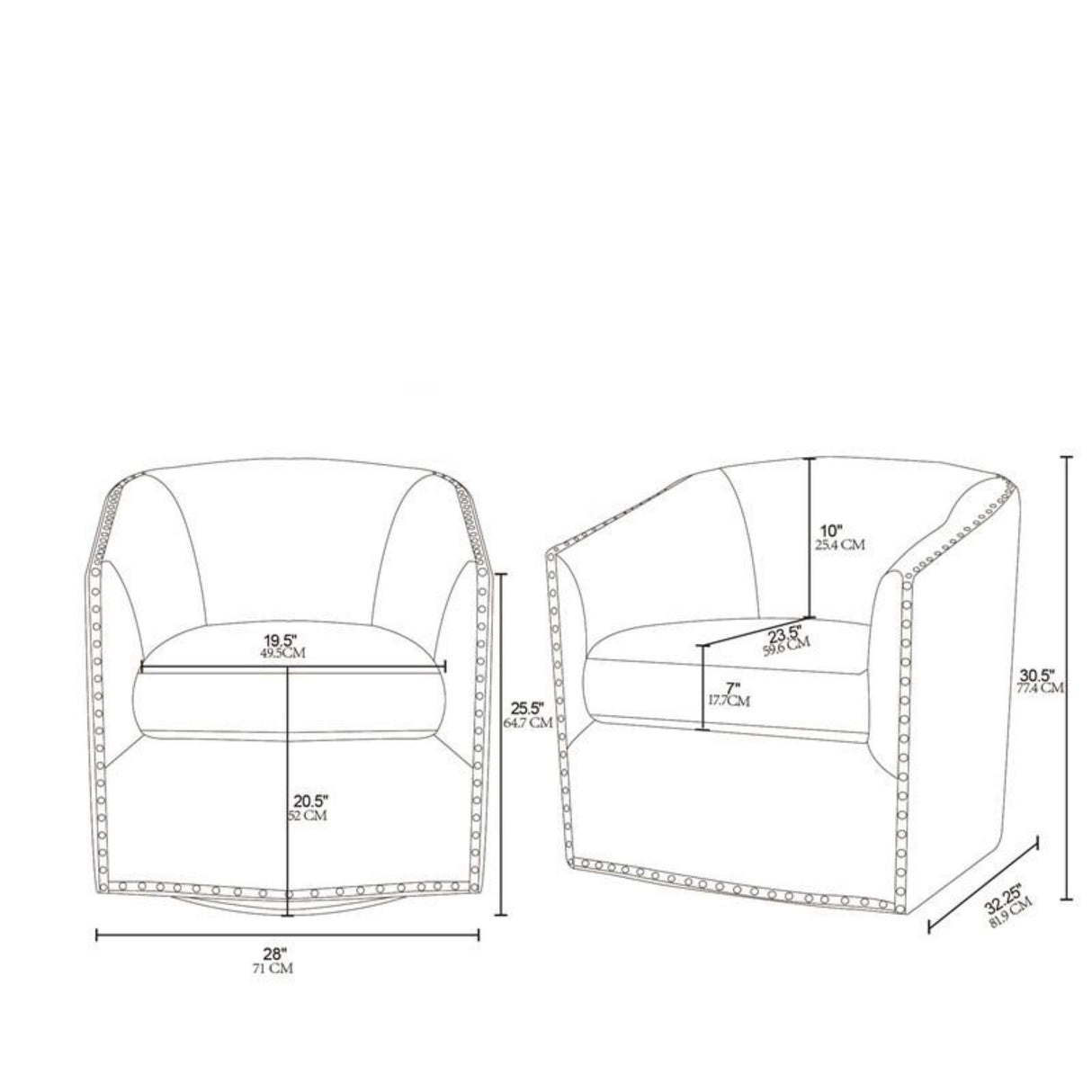 Luxurious Chair With 360 Degree Rotation