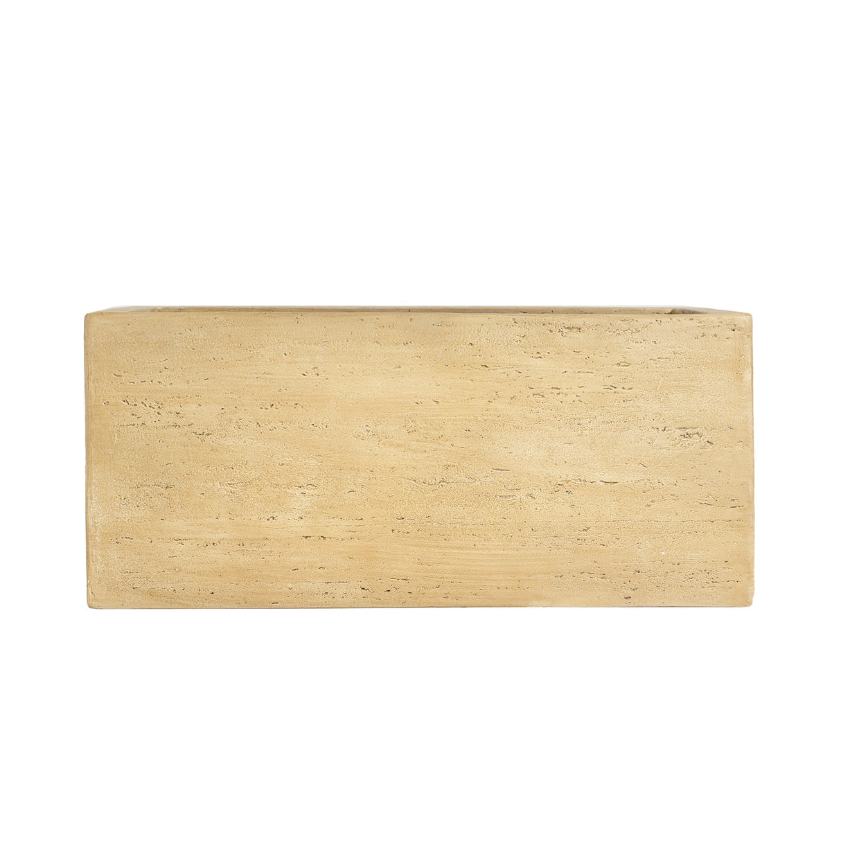 MGO Handmade Rectangle Planter Box, Travertine Beige