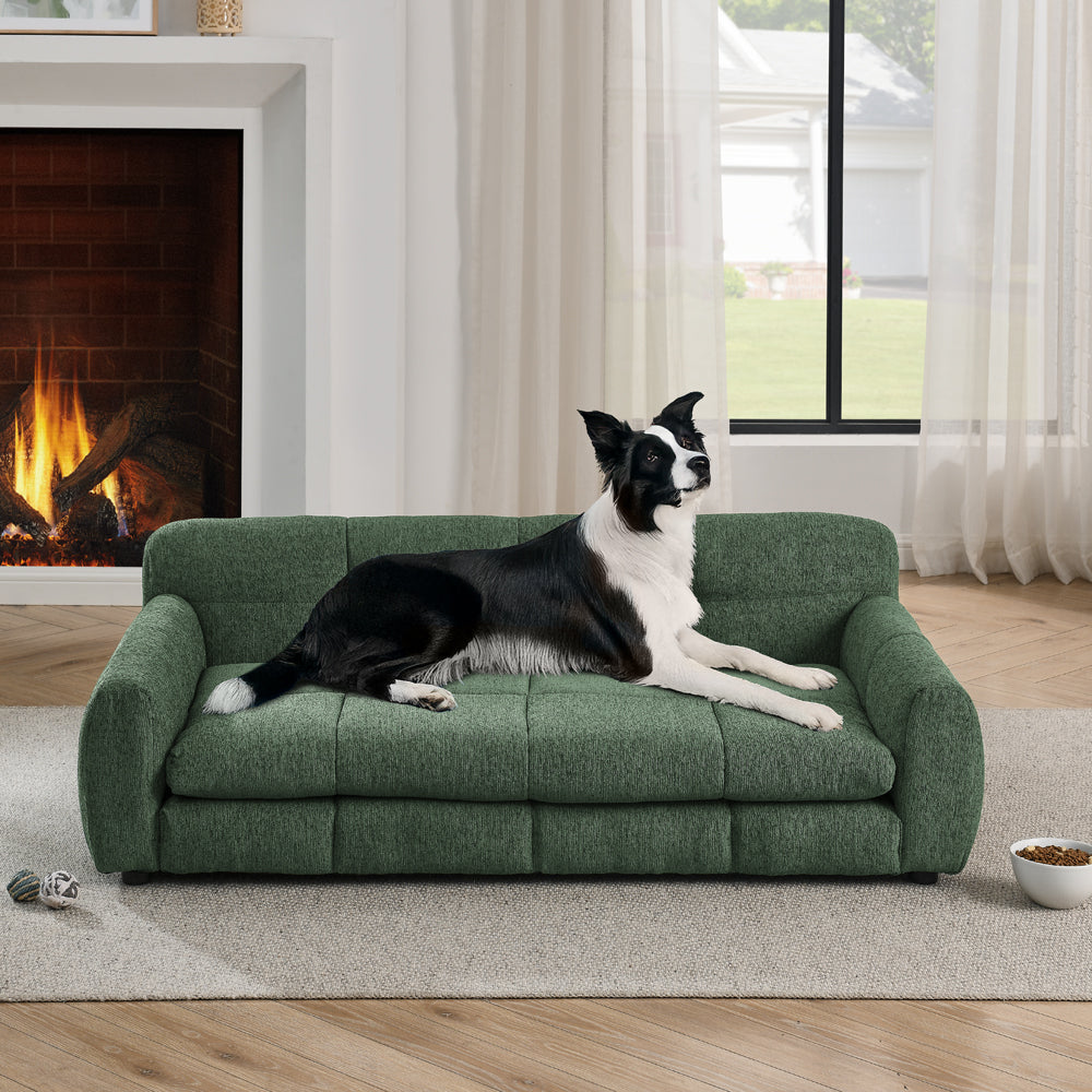 Soft and Comfortable Pet Bed for Big and Oversized Dogs - Olive Green