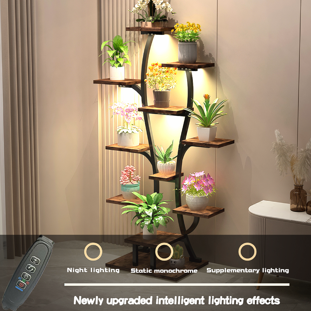 Vase Shape Plant Stand Indoor with Grow Lights
