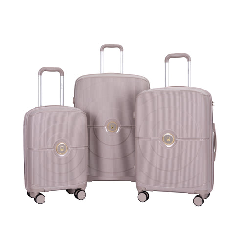 Hardshell-Suitcase-Double-Spinner-Wheels-PP-Luggage-Sets-Lightweight-Durable-Suitcase-with-TSA-Lock,-3-Piece-Set,-Griege-Luggage-Sets