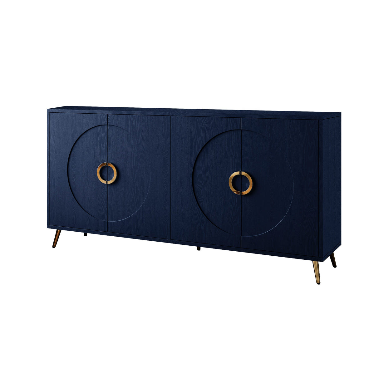 Modern Lacquered 4 Door Wooden Cabinet
