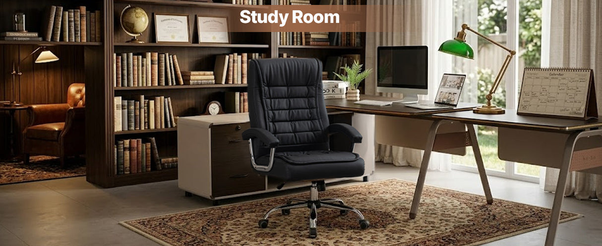 Executive Office Chair - High Back PU Leather Ergonomic Design