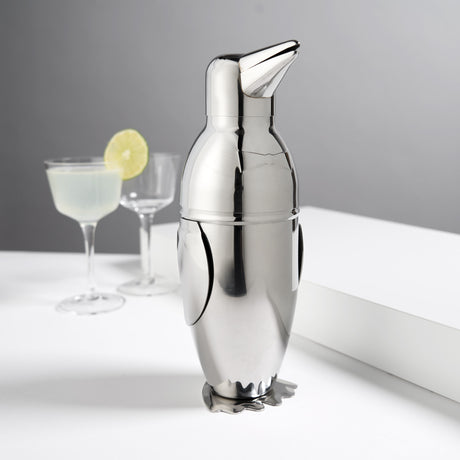 Irving-Penguin-Cocktail-Shaker-in-Silver-Viski®-Cocktail-&-Barware-Tool-Sets