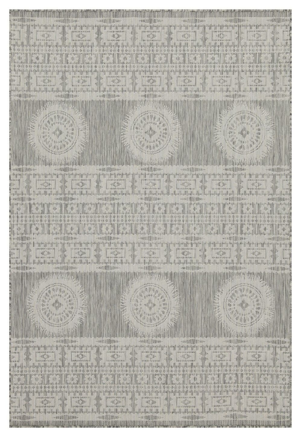 Sunshine - 5'3" X 7'3" Indoor, Outdoor Area Rug Polypropylene - Silver