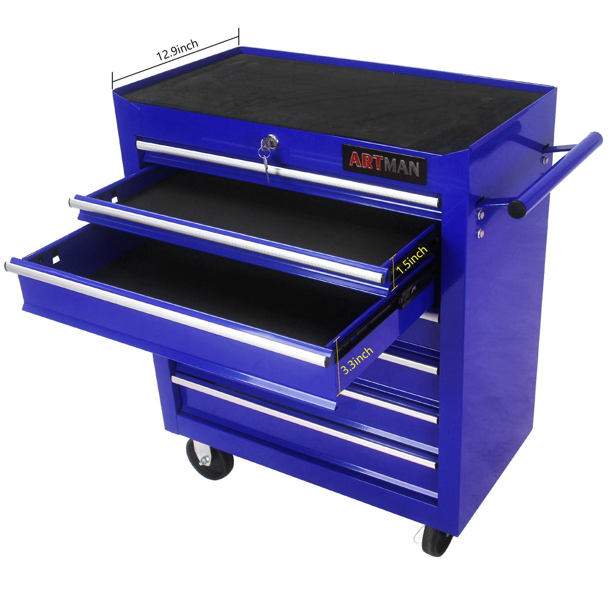 Multifunctional Tool Cart With Wheels And Drawers