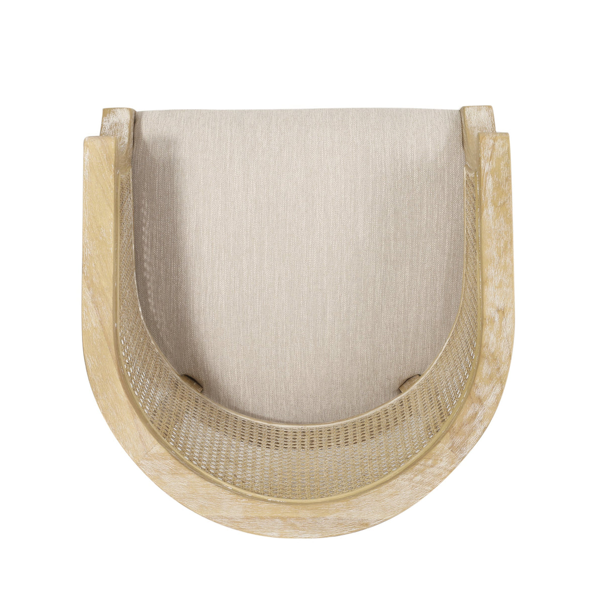 Accent Chair with Curved Back and Recessed Arms