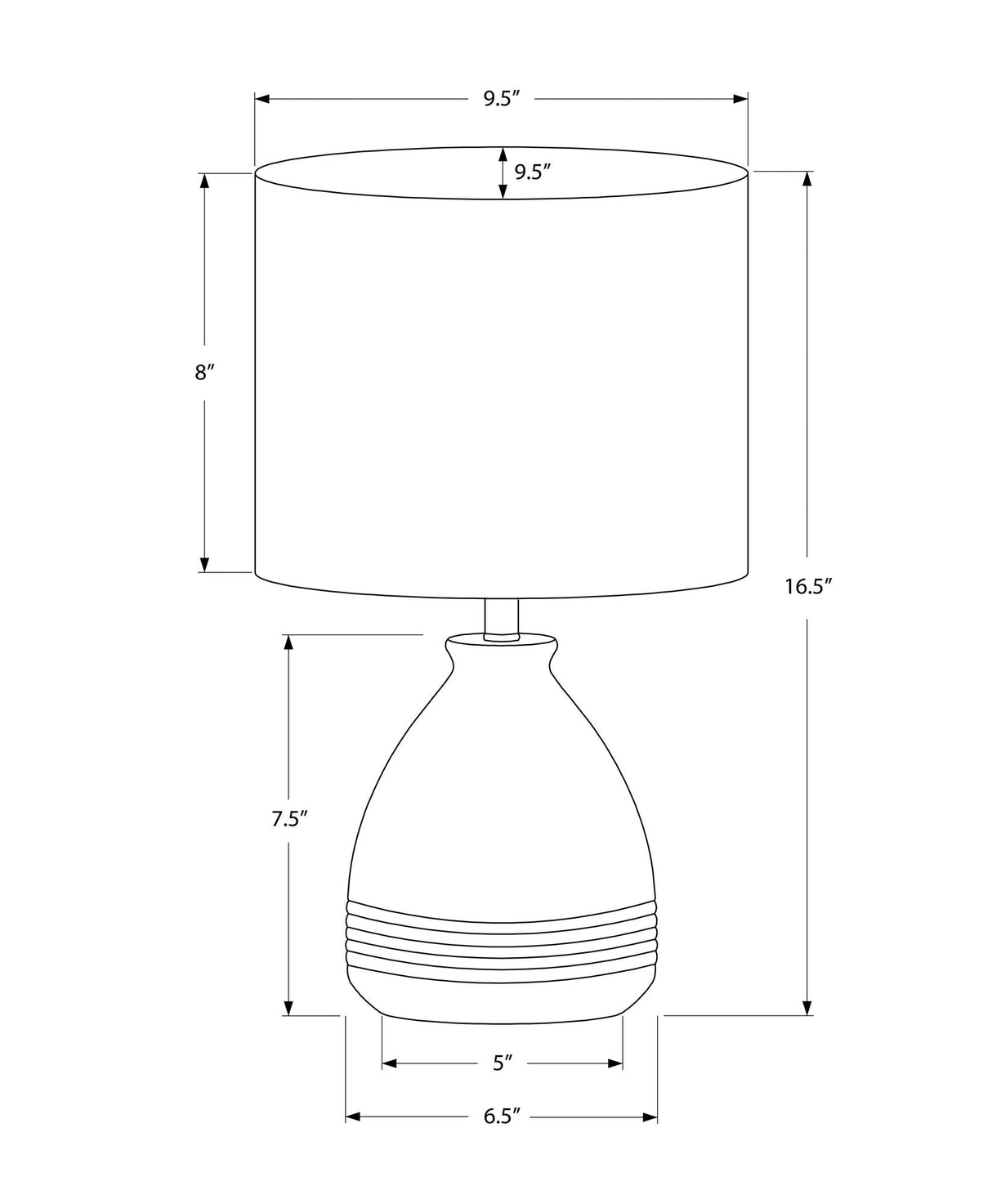 Lighting, Modern Table Lamp - Cream