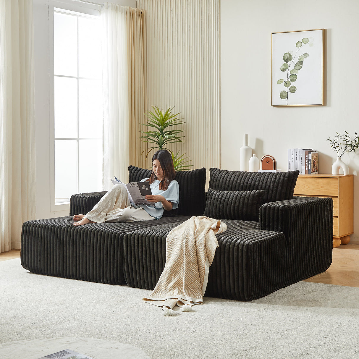 87' Oversized Sectional Lounge Chaise