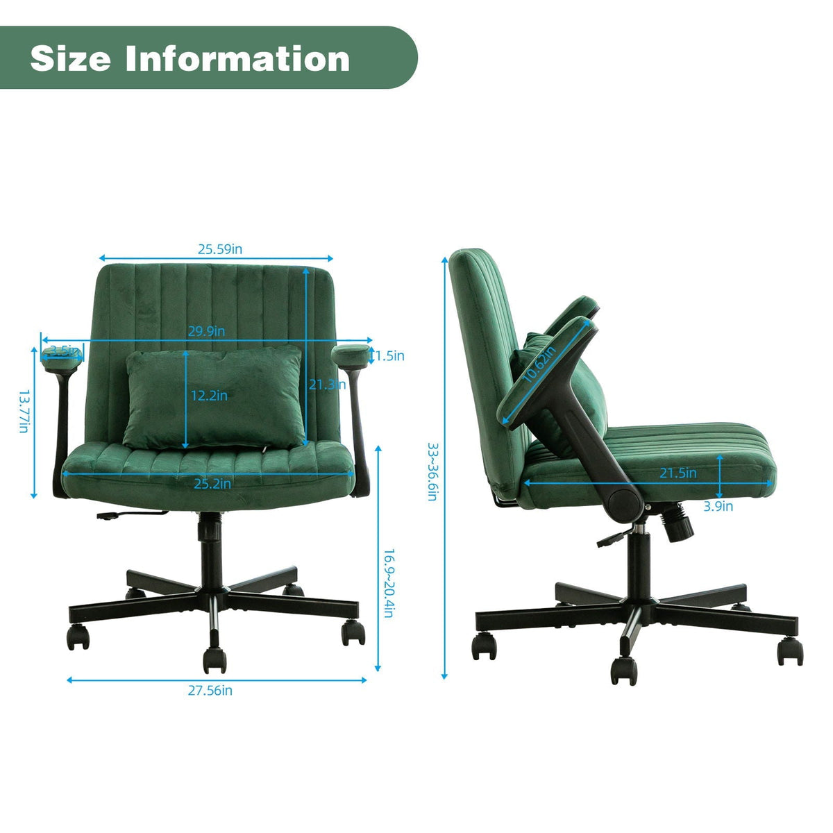 Criss Cross Armrest Office Chair With Wheels