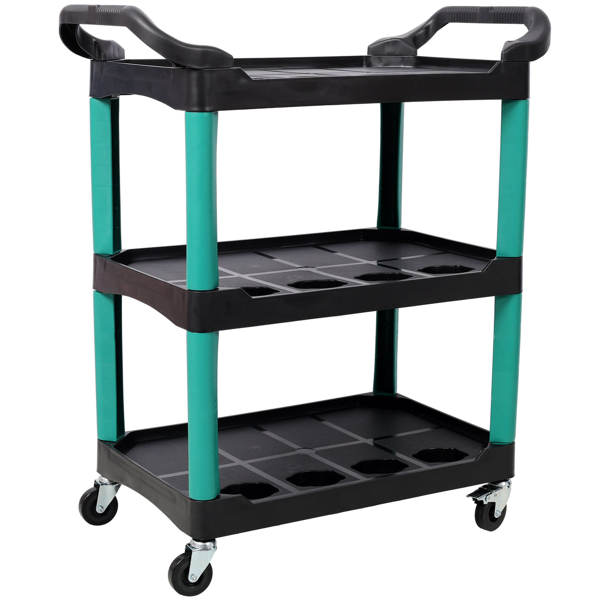 3 Tier Rolling Auto Detail Cart With Wheels