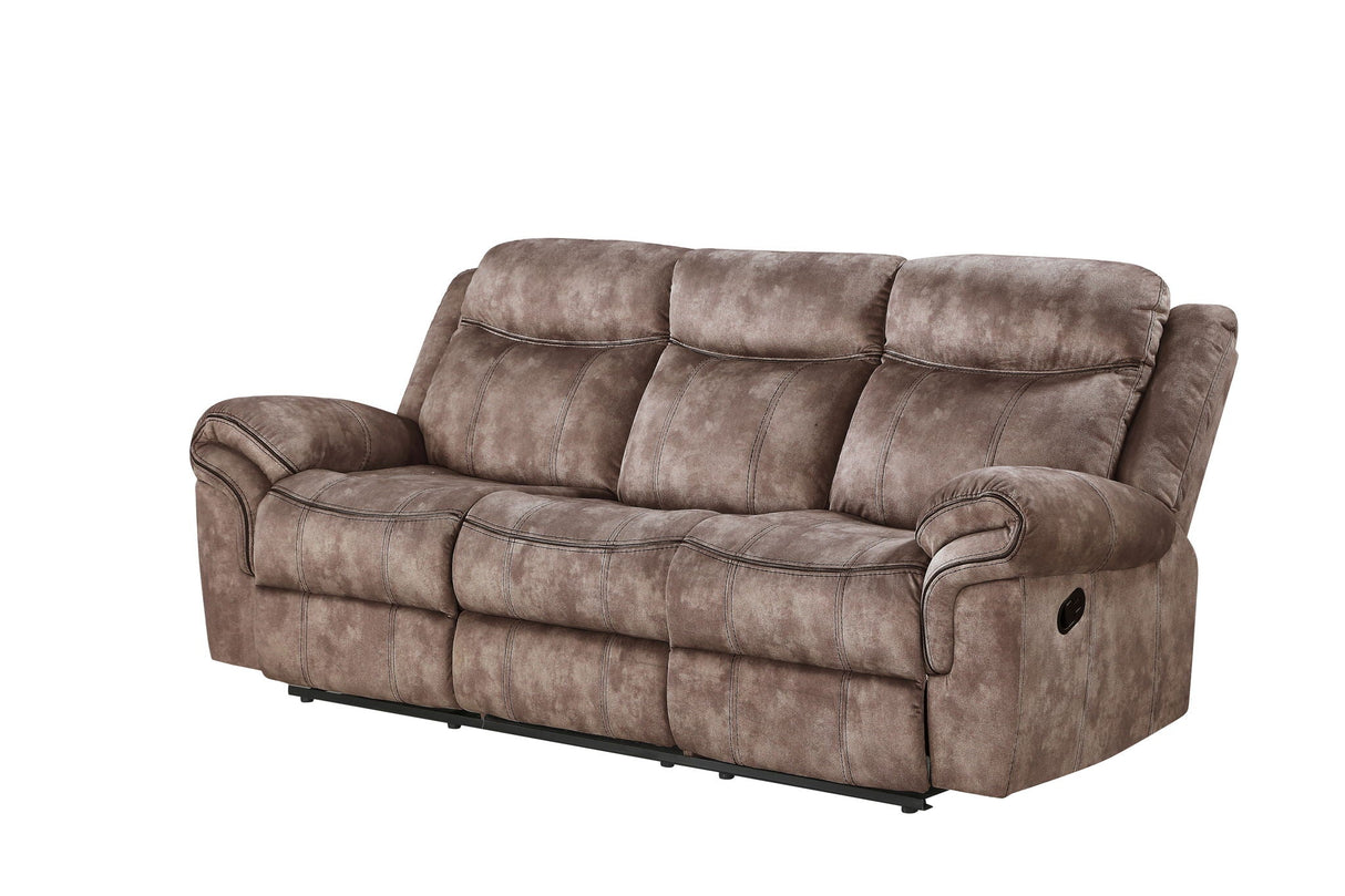 Zubaida Two Tone Recliner Sofa With USB Port Drop Down Table