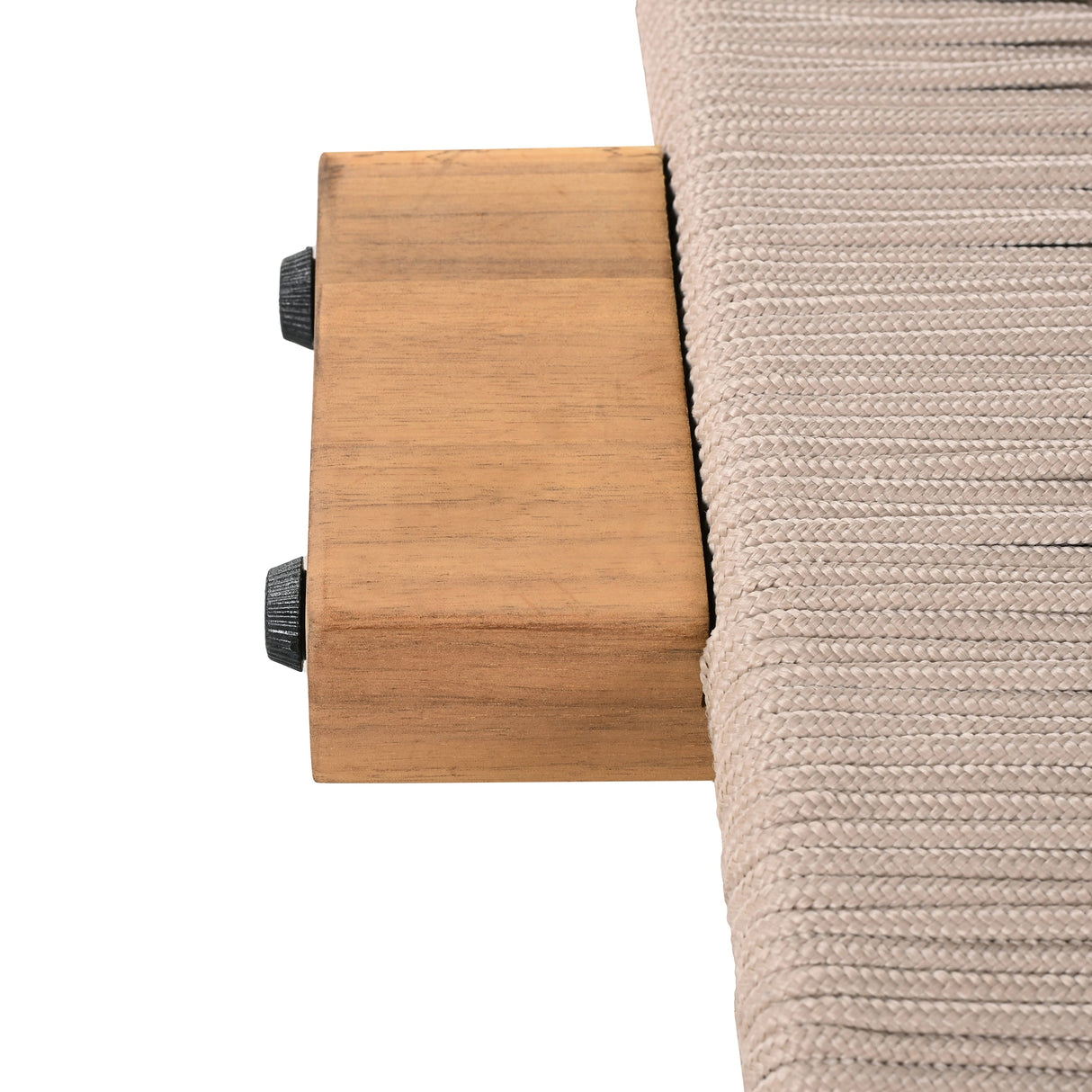 Outdoor Chaise Lounge Chair with Acacia Wood and Adjustable Backrest