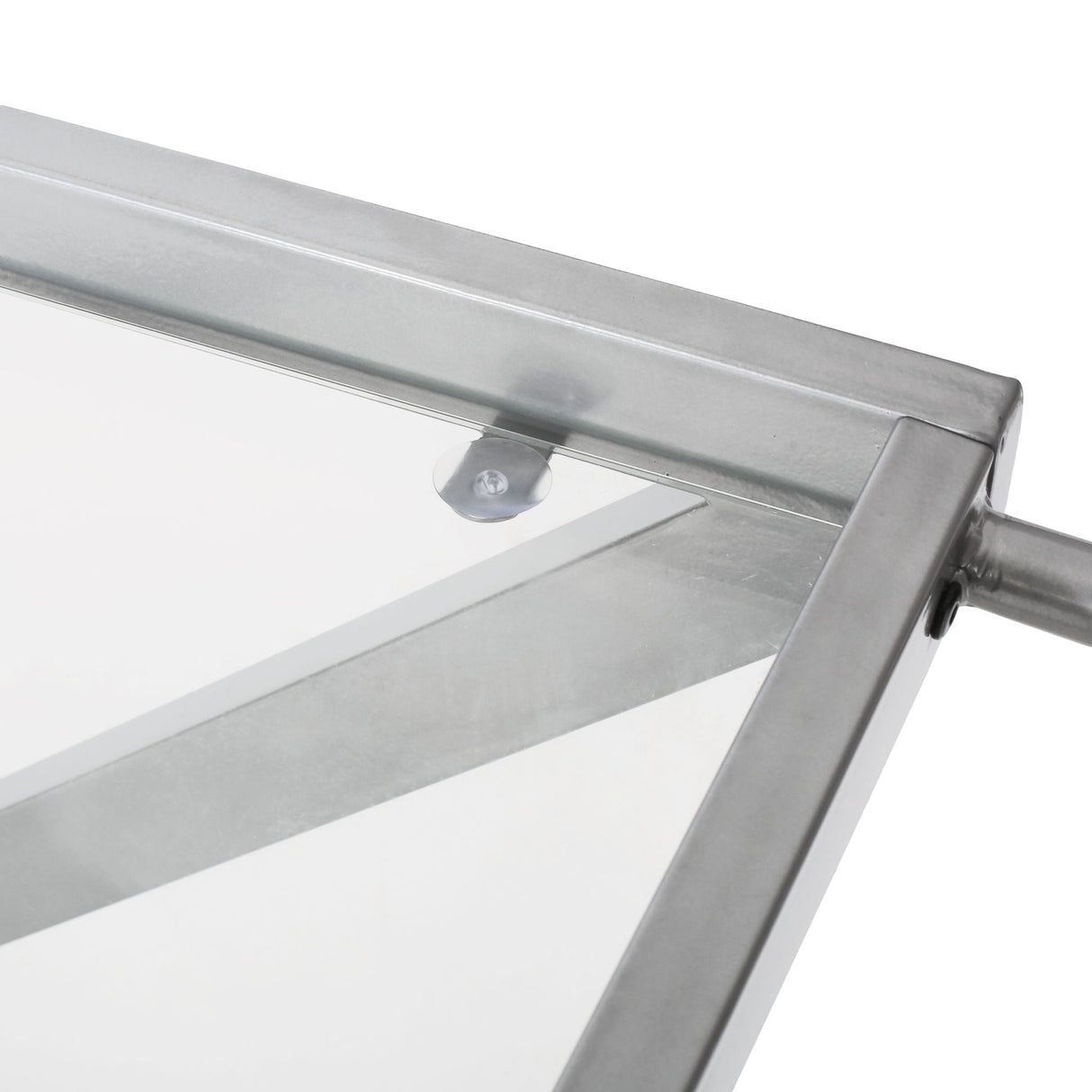 Modern Z Shaped Bar Cart With Tempered Glass Shelves - Silver