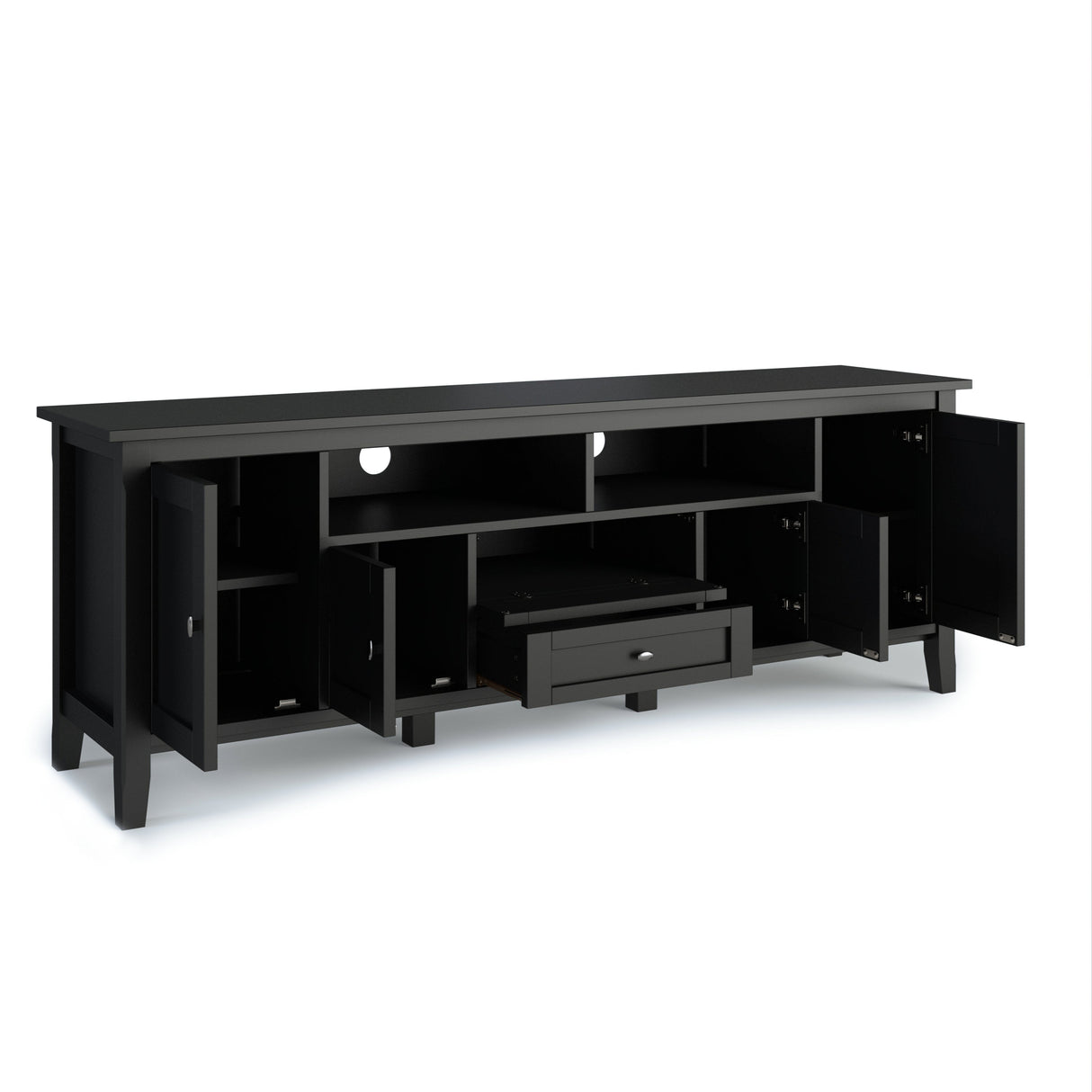 Warm Shaker 72" TV Media Stand - Black