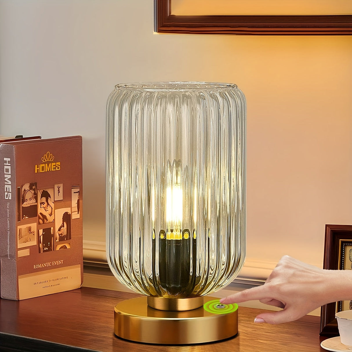 Cordless Touch Table Lamp with Rechargeable Battery – Dimmable LED Bedside Light