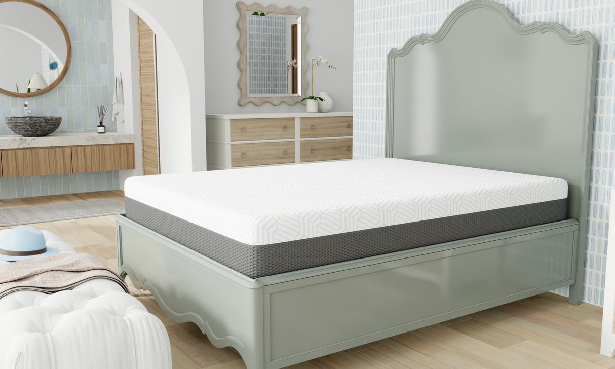Omne Fria 10" Medium Firm Memory Foam Mattress with cooling cover