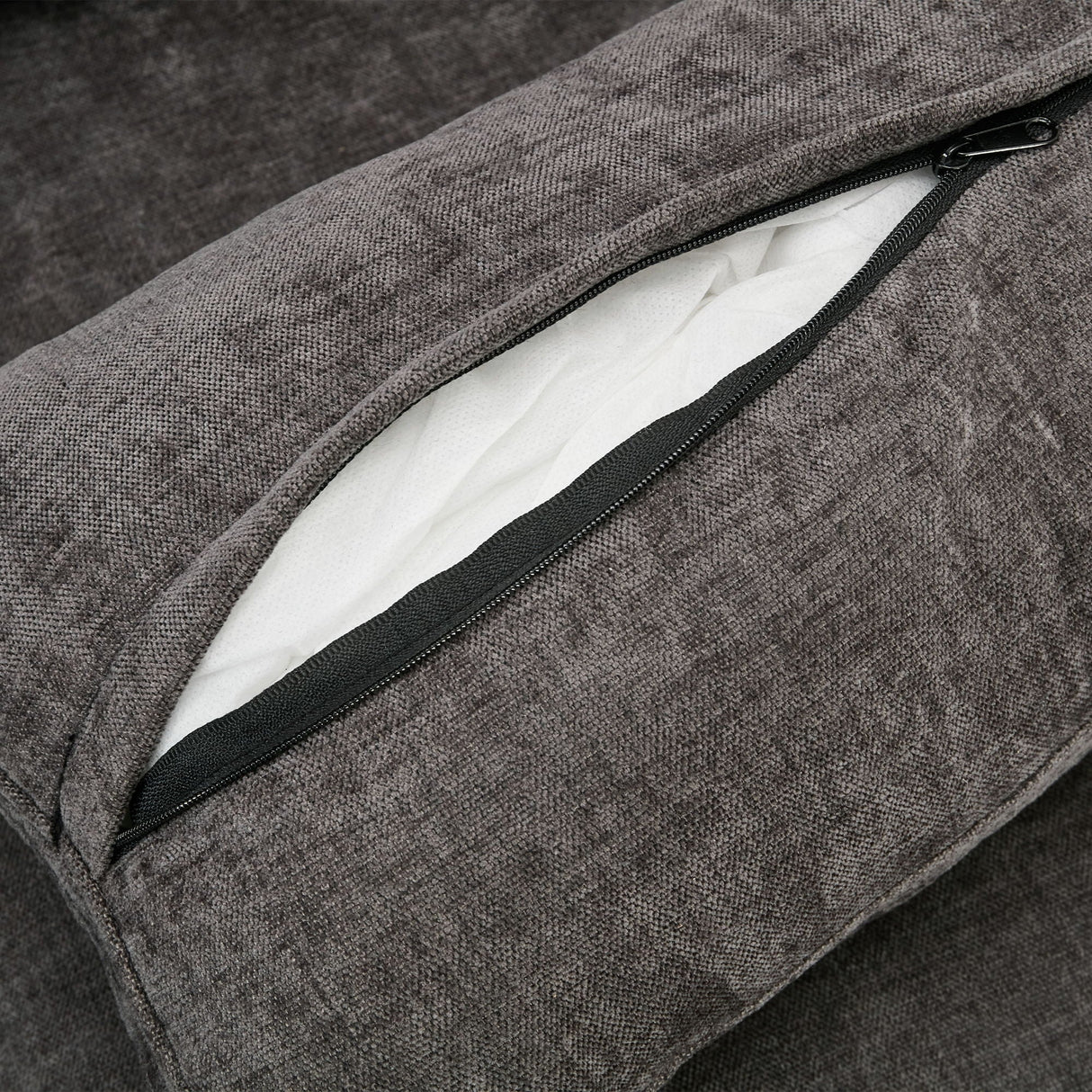Cozy Upholstered 3 Seater Sofa With Double Cushion