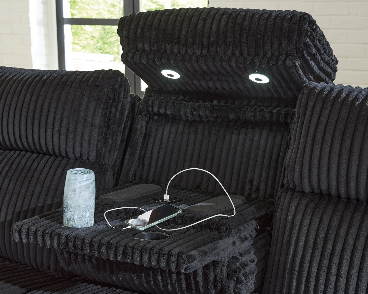 Forest Lake - Power Reclining Sofa With Adj Headrest