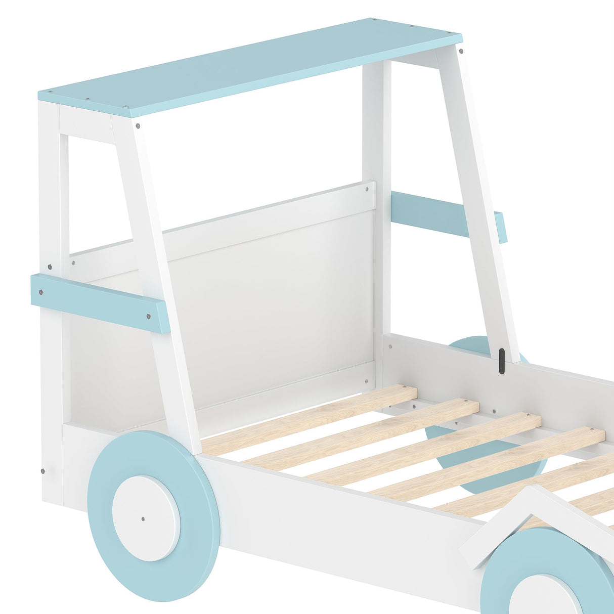 Twin Size Car Bed with Storage Shelves