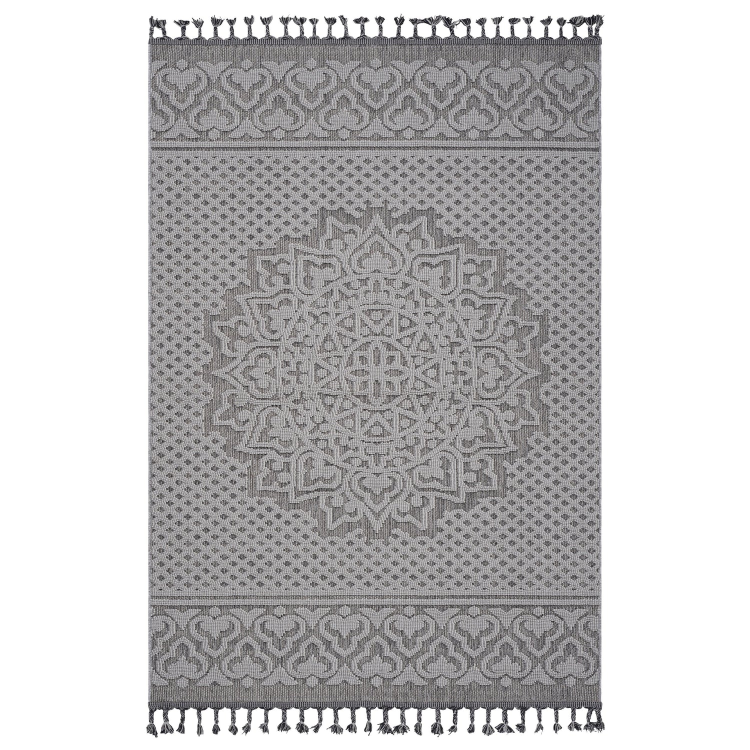 Naar guros collection medallion indoor/outdoor area rug