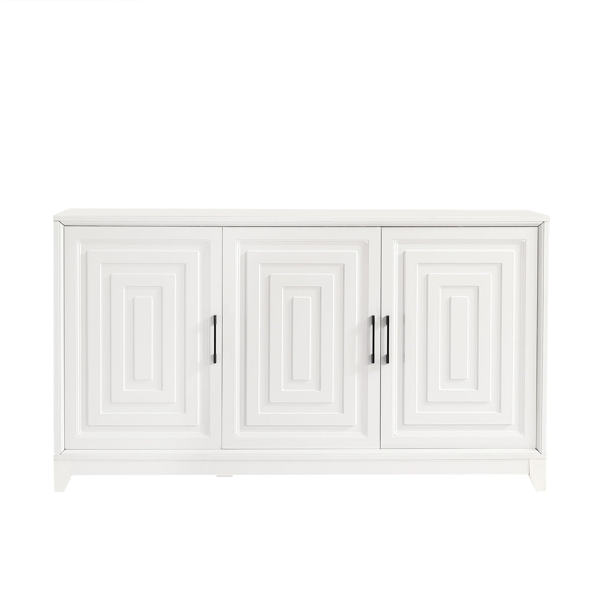 TV Stand for TVs up to 65 Inches, Modern Entertainment Center Media Console Cabinet with 2 Spacious Storage Space, Solid Wood Legs for Living room