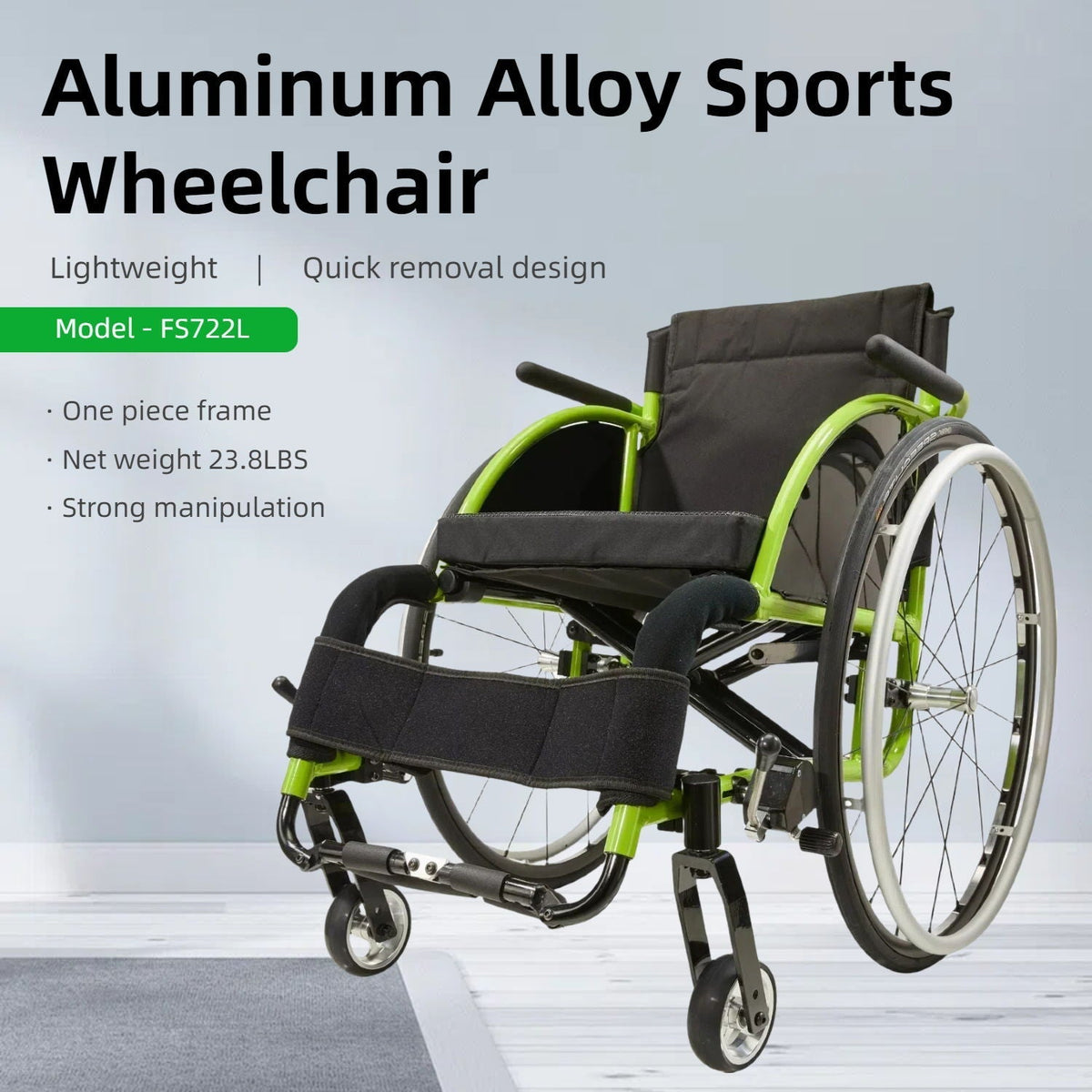 Lightweight Foldable Sport Wheelchair with 24" Tires - Aluminum