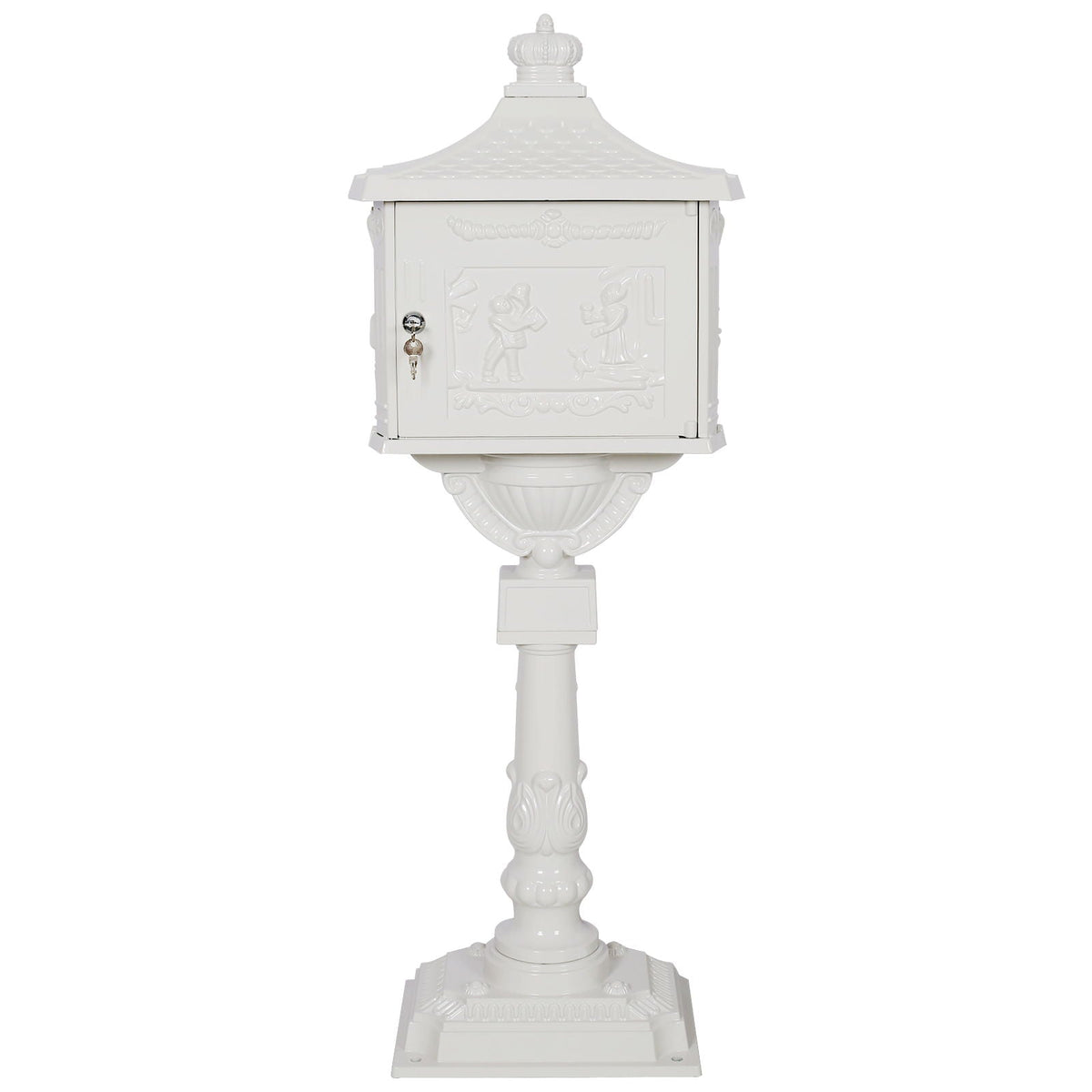 Cast Aluminum Mailbox with Durable Construction – Dark Brown, Black, or White