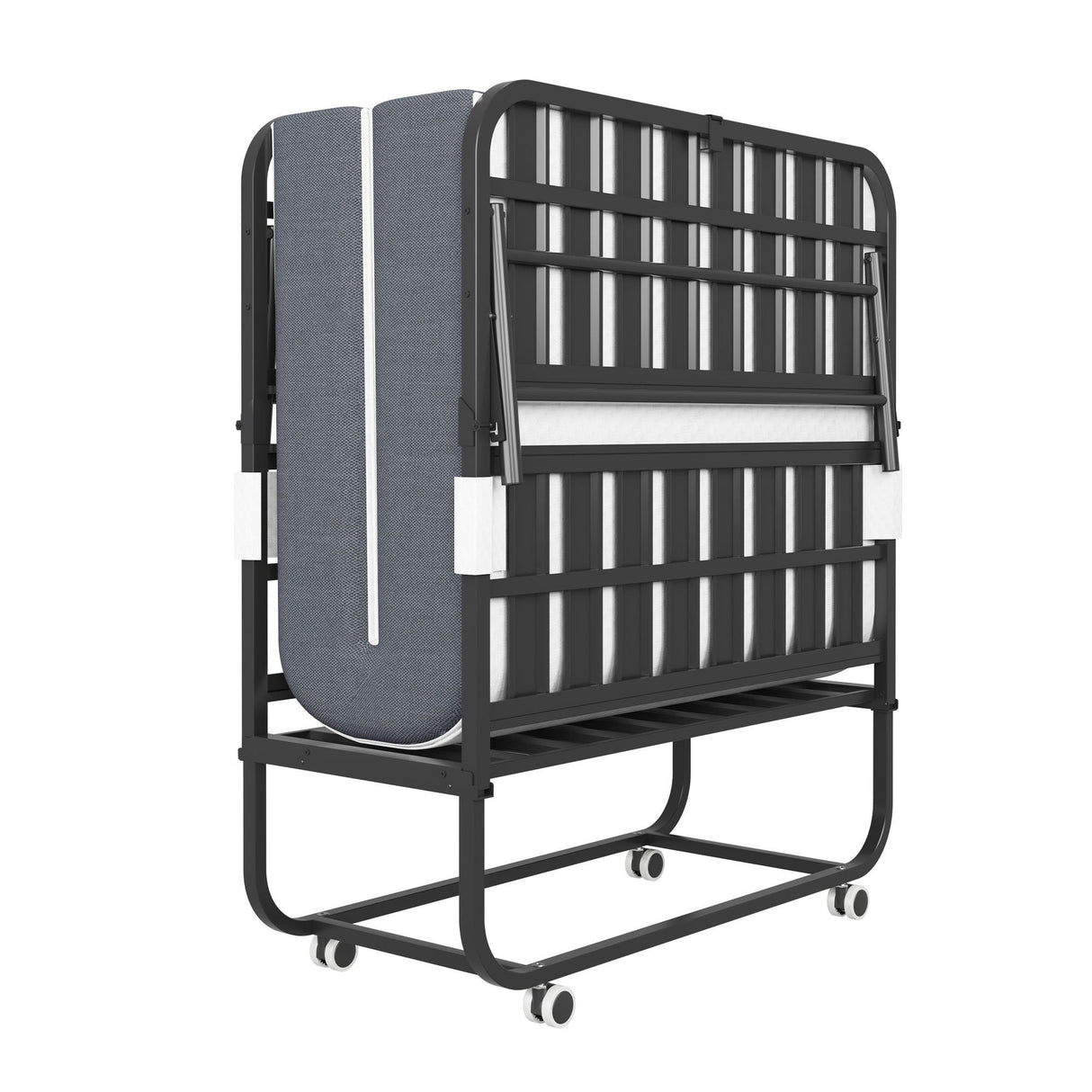 Twin Extra Long Folding Bed for Tall People with Memory Foam Mattress