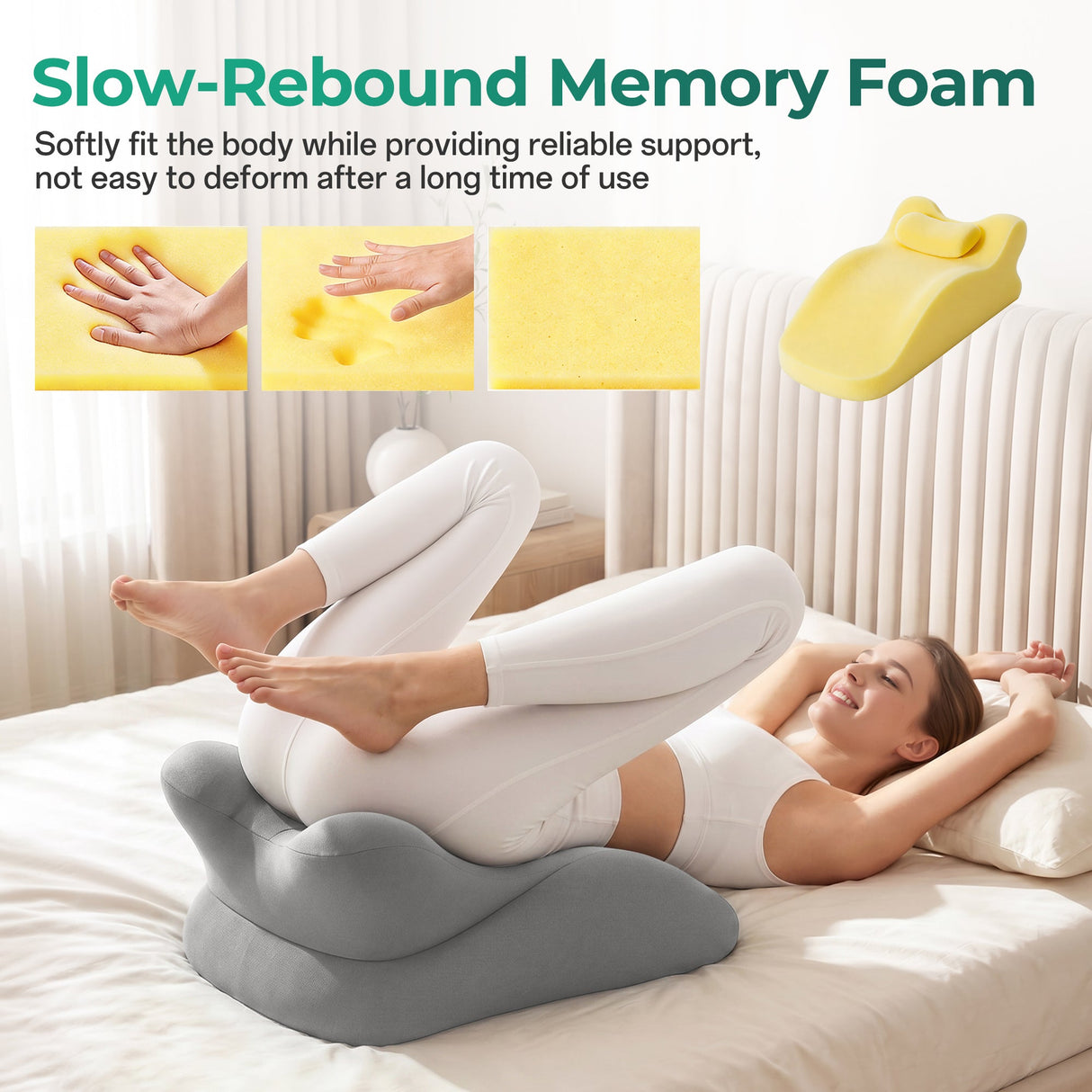 Ergonomic Memory Foam Support Pillow for Couples