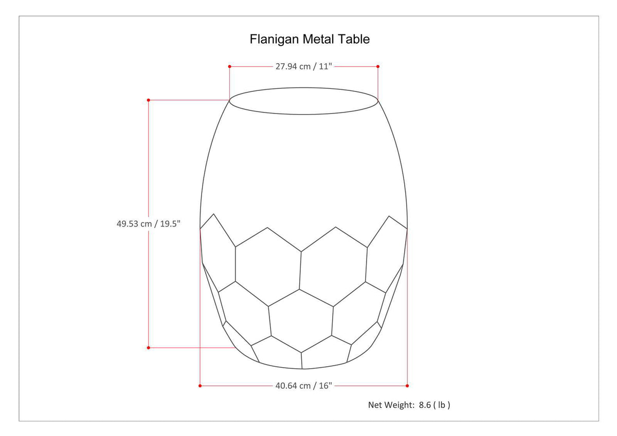 Flanigan - Hand Crafted Metal Accent Table