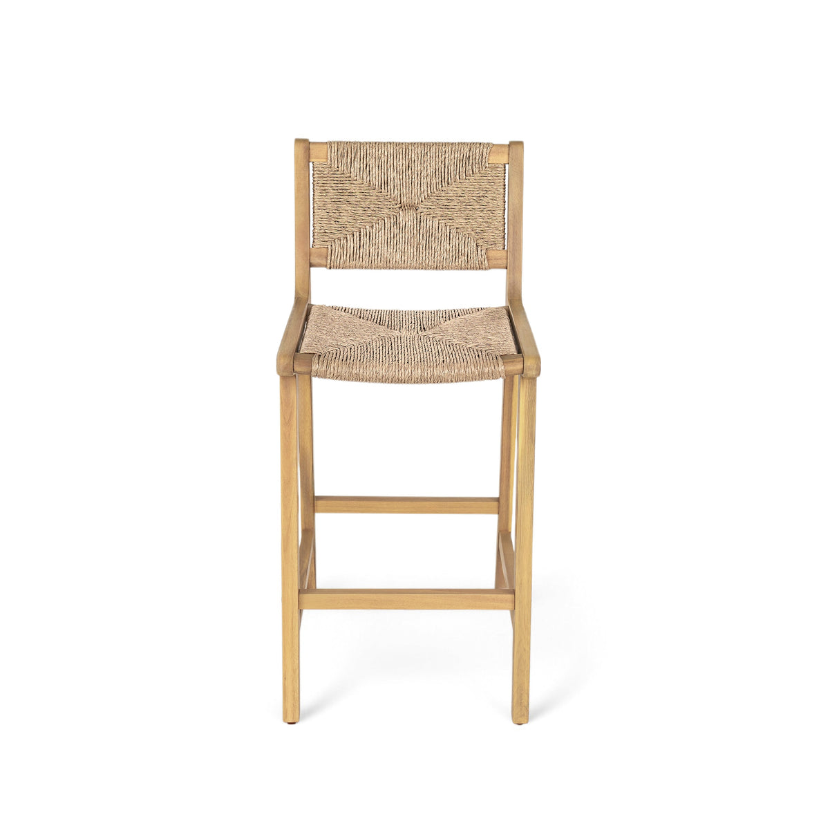 Acacia Wood Outdoor Armless Barstool - Light Teak