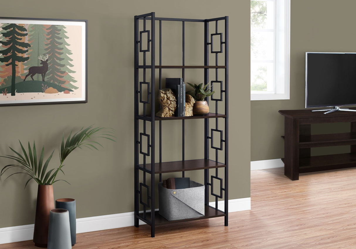 4-Tier Bookshelf, Bookcase, Etagere in Espresso Finish