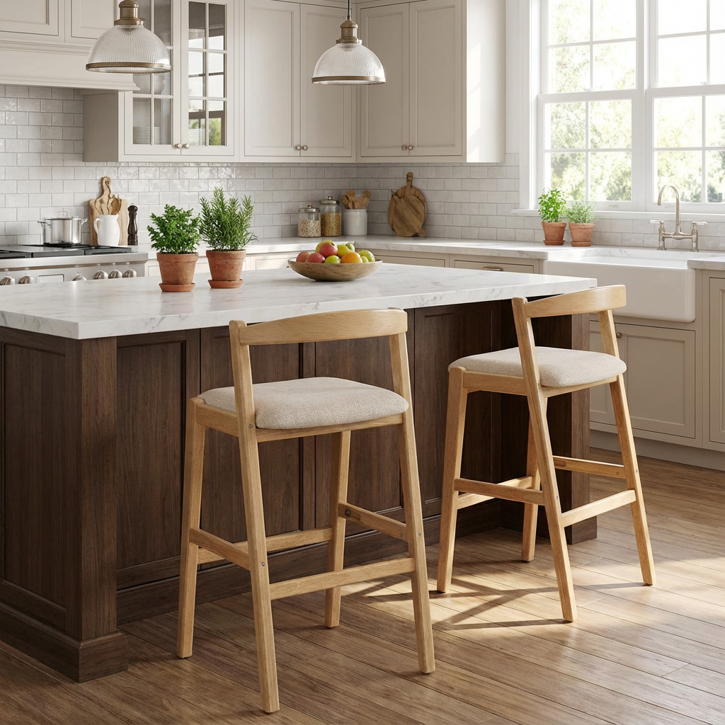 Balmain Indoor Rubberwood Barstool