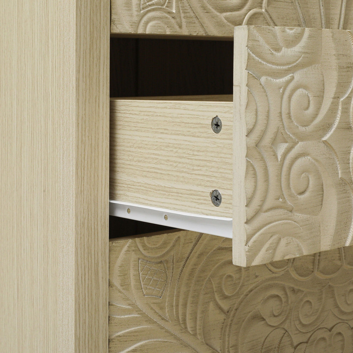 3 Drawer Cabinet, American Furniture, Suitable For Bedroom, Living Room, Study - Natural