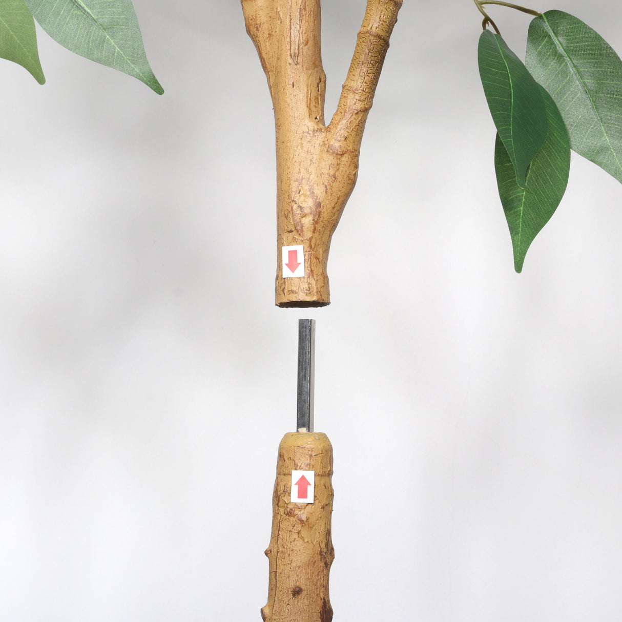 6Ft Artificial Ficus Tree With Natural Trunk In Pot For Indoor Home Office Decor - Green Leaves