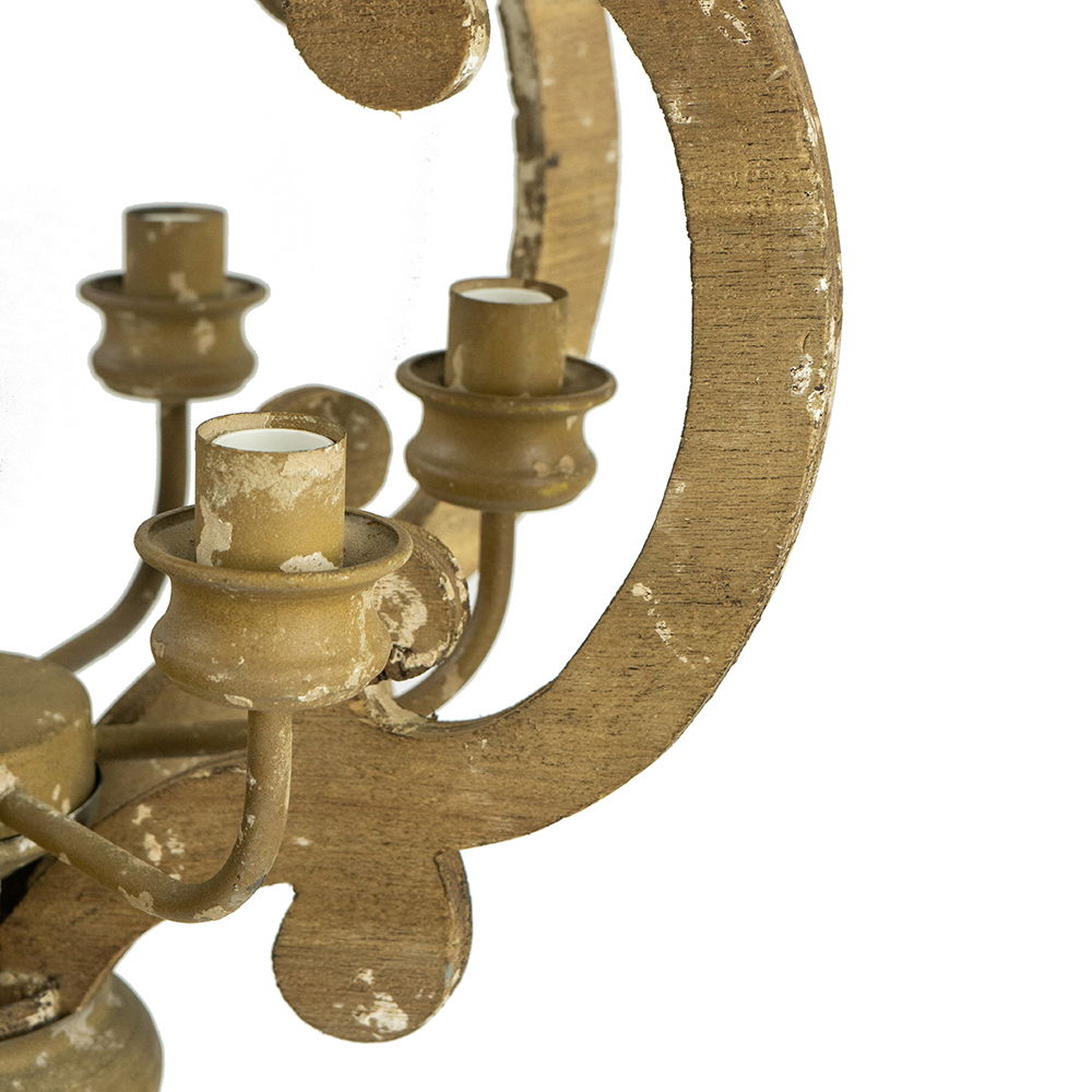 Farmhouse 6-Light Wood Chandelier Pendant Light Fixture