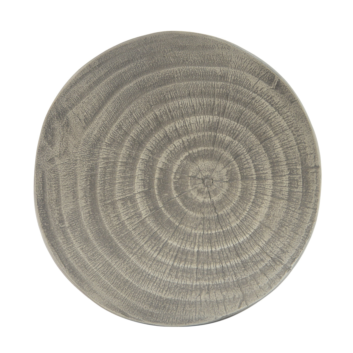 Hollow Side Table Wood-Like Texture Grey