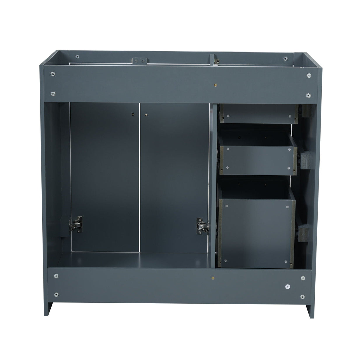 Retro Style Bathroom Vanity, 3 Drawers & Soft Closing Doors