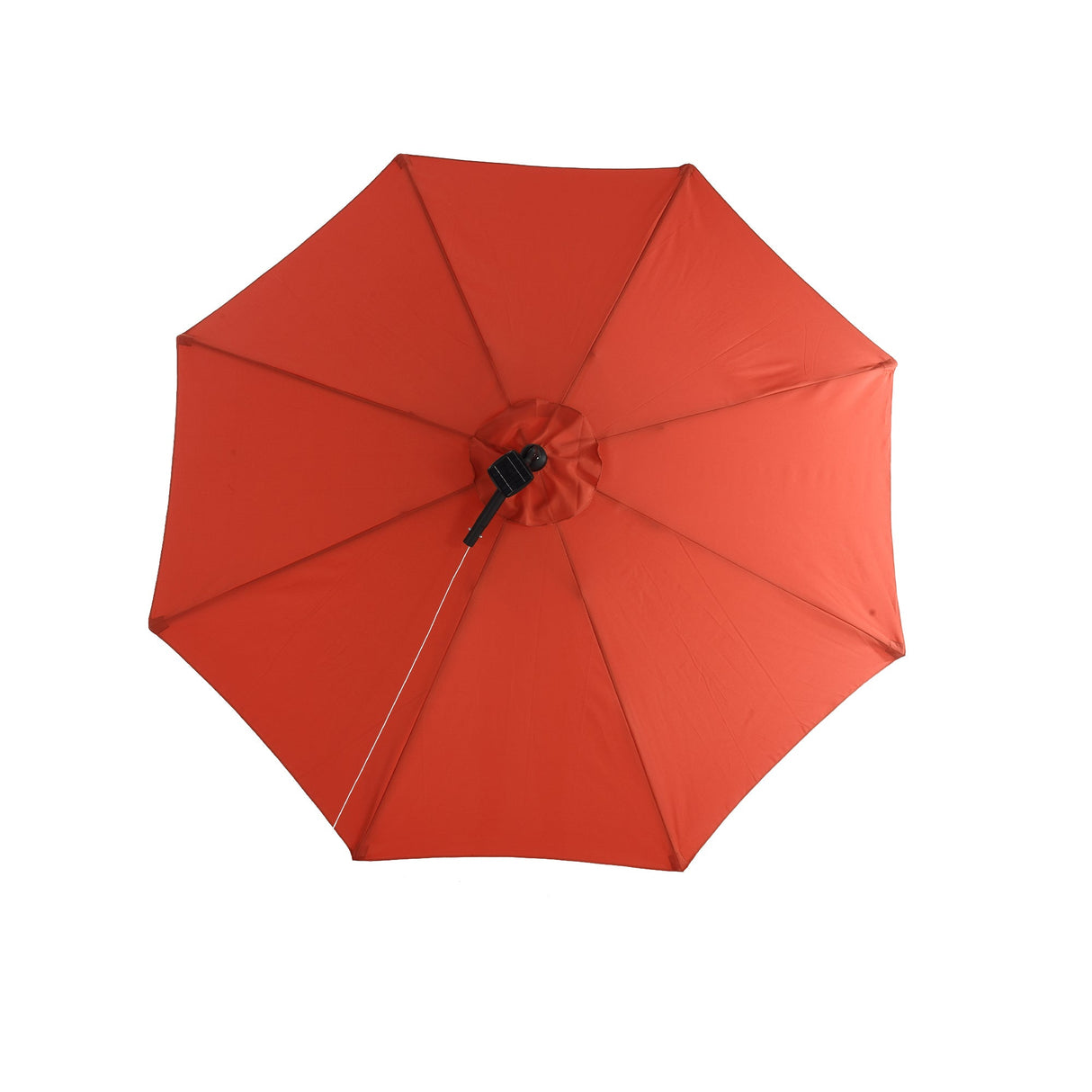 10ft Solar LED Offset Hanging Market Patio Umbrella (Orange)