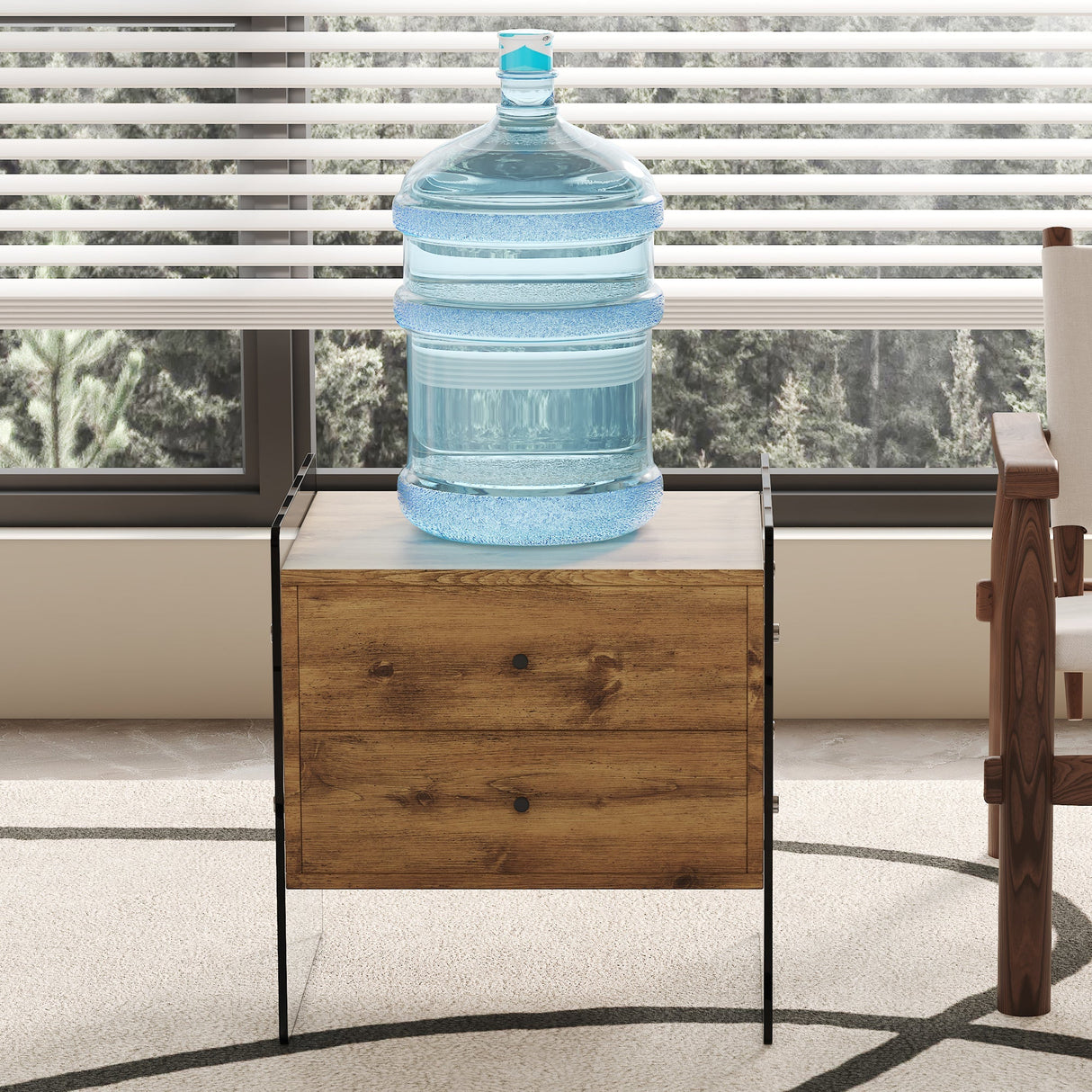 Double-Drawer Bedside Table