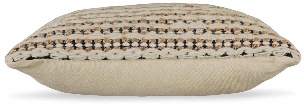 Nealington - Pillow - Brown / Black / White