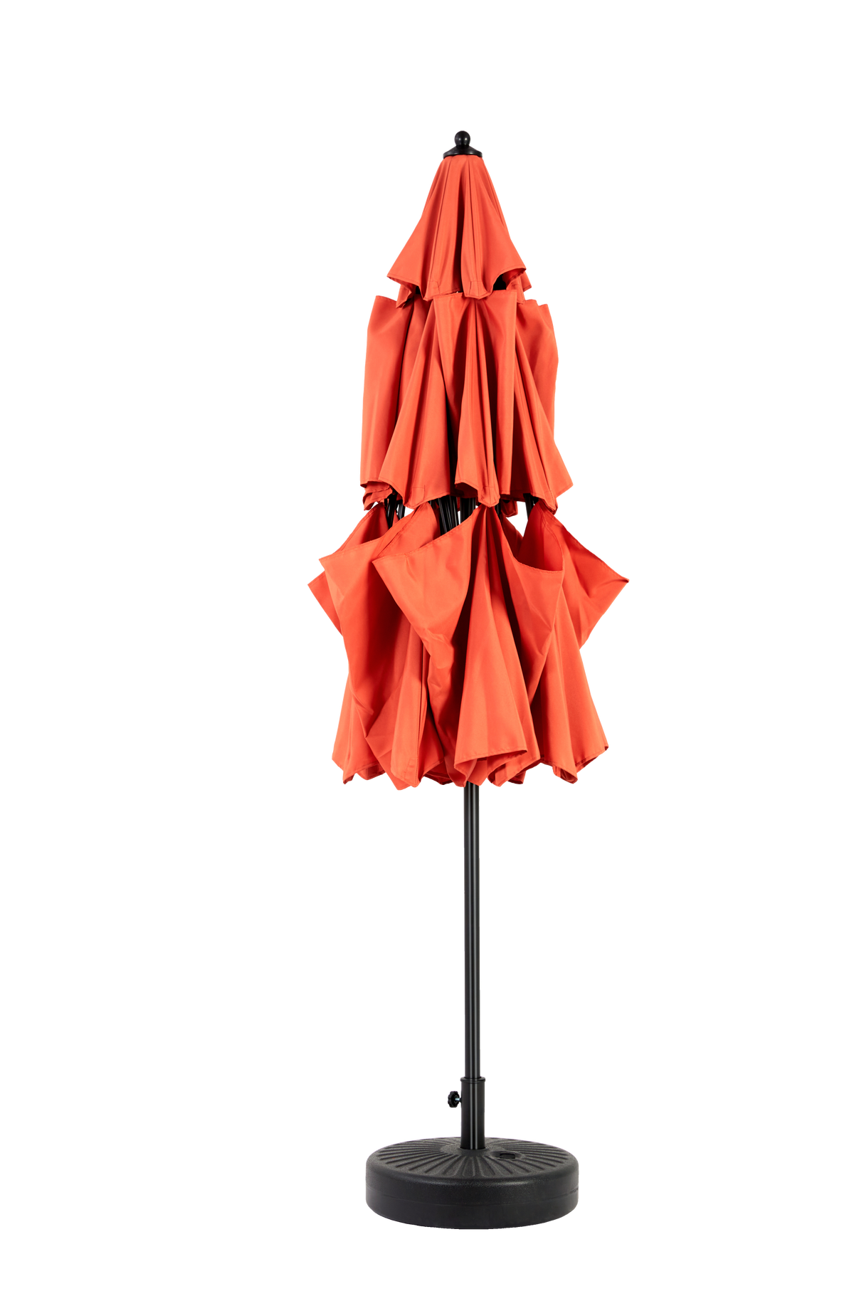 Aluminium 10ft 3-Tier Auto-Tilt Outdoor Patio Umbrella - Orange