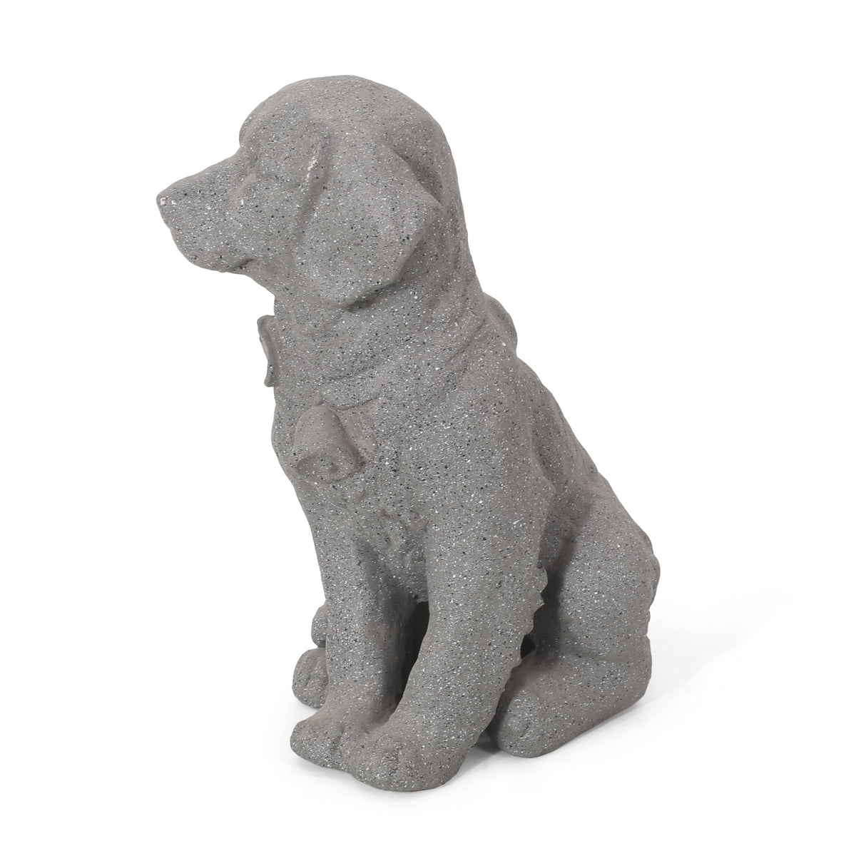 MGO Dog Statue, Outdoor Stone Gray, No Assembly Required