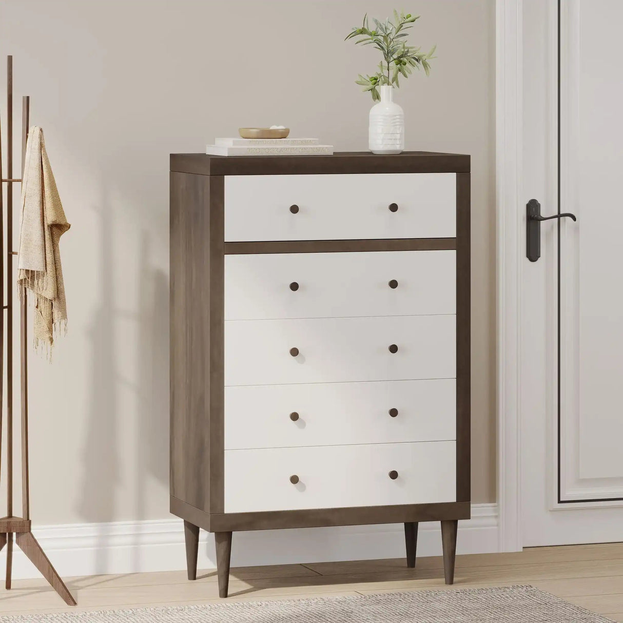 Nystrom - Mid Century Modern 5 Drawer Dresse