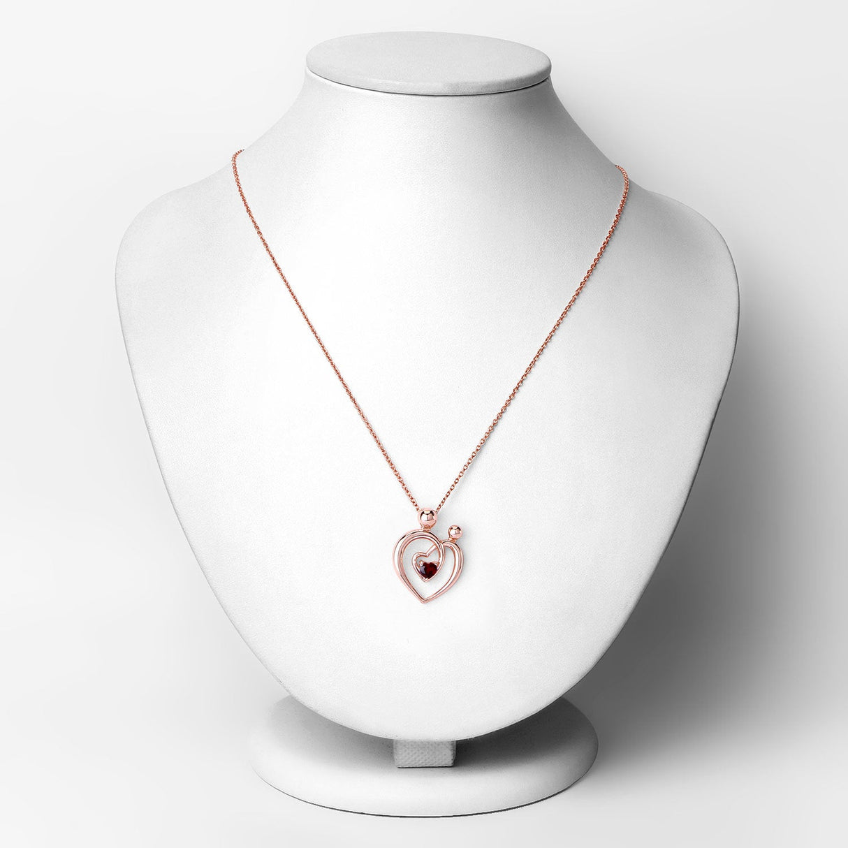 0.32 Carat Genuine Garnet .925 Sterling Silver Pendant