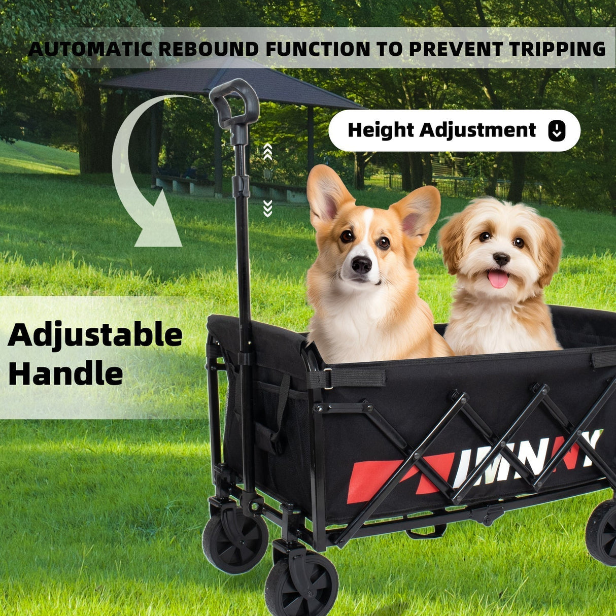 Collapsible Wagon with Wheels - Lightweight Utility Cart