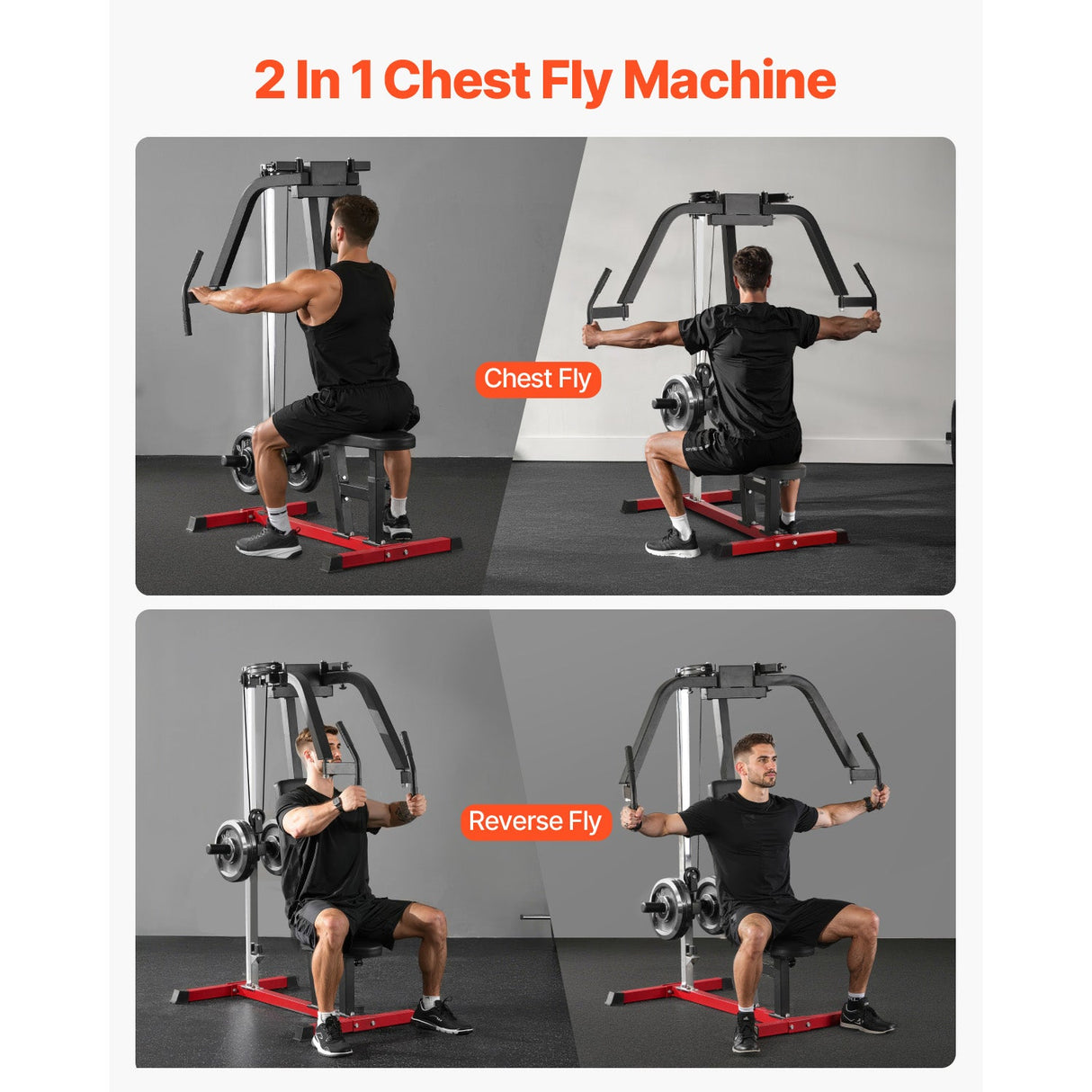 Chest Fly Machine Adjustable Fly and Reverse Delt Machine