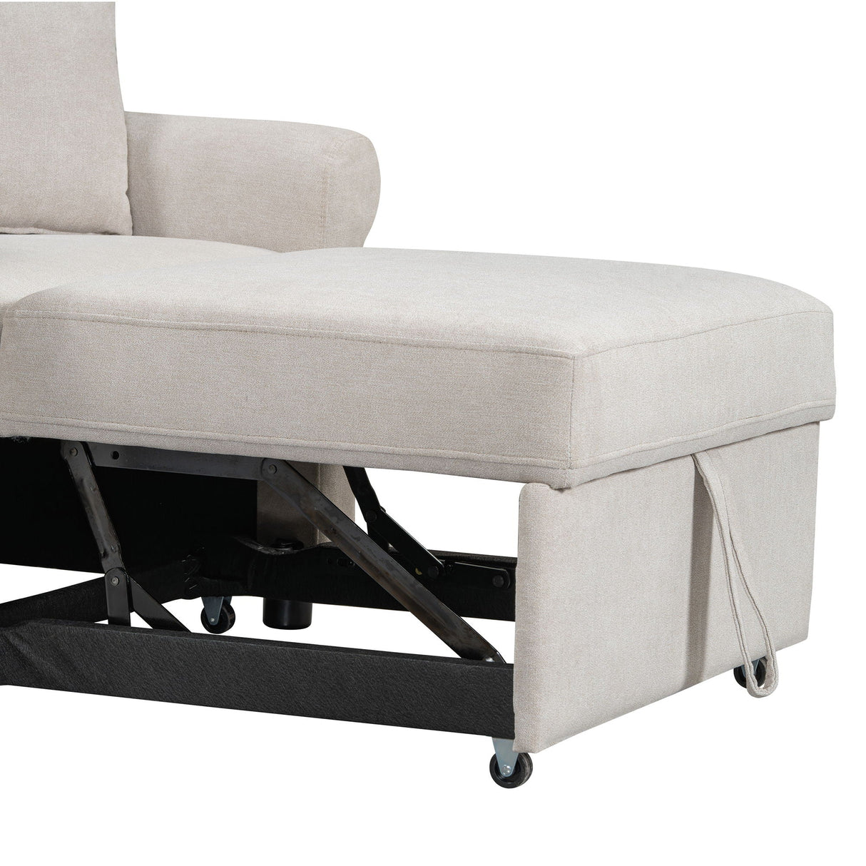 Convertible Sleeper Chair With Adjustable Backrest, 3 In 1 Lounger Chair Turns Into Bed, Single Bed For Living Room