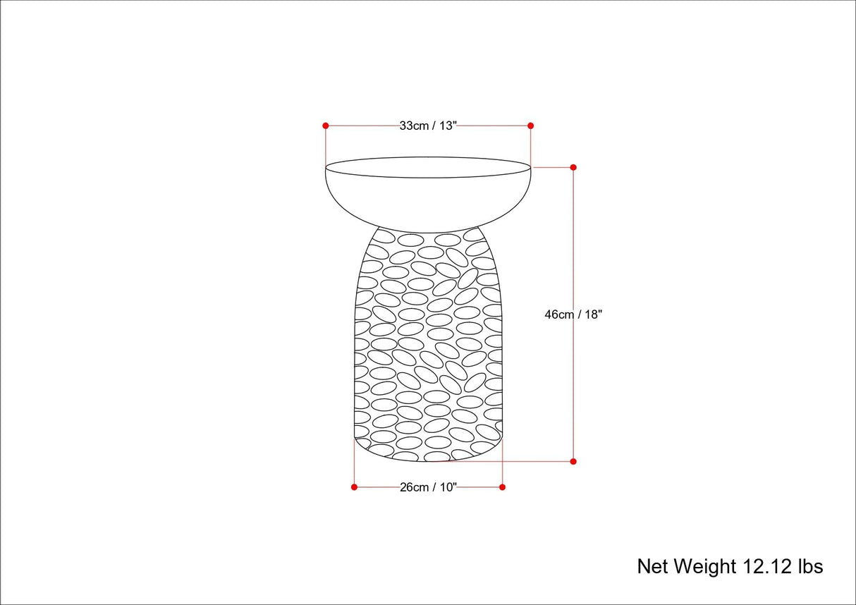 Boyd 13 Inch Solid Mango Accent Table in Teal Wash